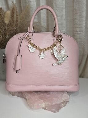 LV Epi Leather Pink Alma GM | Structured Top-Handle Bag COA Incl